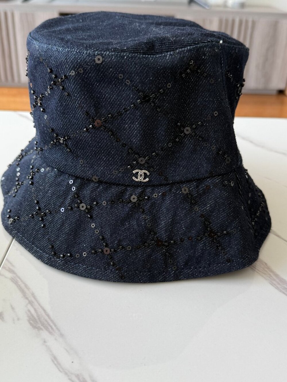 Chanel Bucket Hat Denim OS